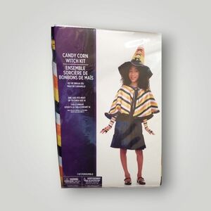 Candy Corn Witch Kit Youth one size Costume Candy Corn Witch Kit, Child One Size